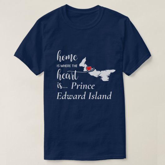 Prince Edward Island Home is waar Heart T-shirt (Design voorkant)