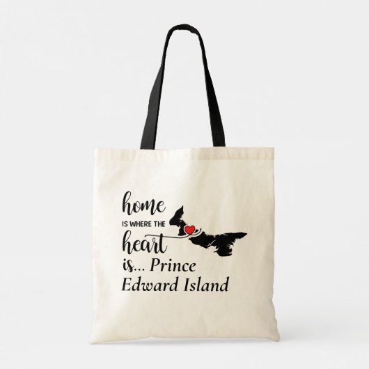 Prince Edward Island Home is waar Heart Tote Bag (Achterkant)