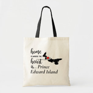 Prince Edward Island Home is waar Heart Tote Bag