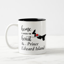 Prince Edward Island Home is waar Heart Tweekleurige Koffiemok
