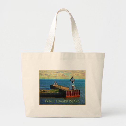 Prince Edward Island Lighthouse Grote Tote Bag (Voorkant)