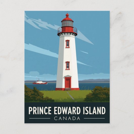 Prince Edward Island Lighthouse Travel Briefkaart (Voorkant)