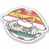 Prince Edward Island Lipstick Liefde Vlag Sticker (Voorkant)