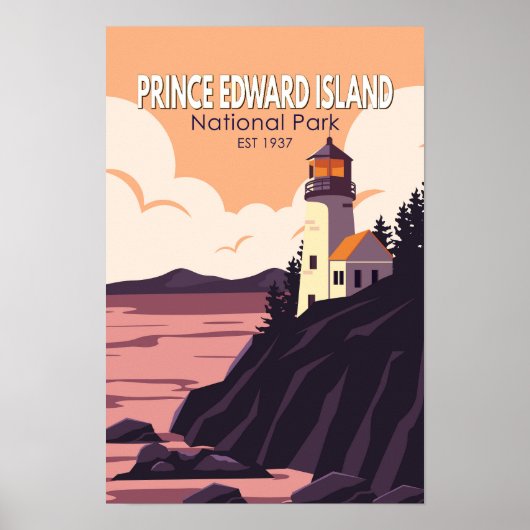 Prince Edward Island Nationaal Park Canada Retro Poster (Voorkant)