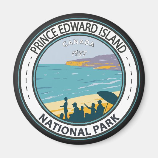 Prince Edward Island National Park Beach Badge Magneet (Voorkant)