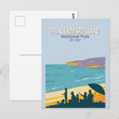Prince Edward Island National Park Beach Vintage Briefkaart (Voorkant / Achterkant)