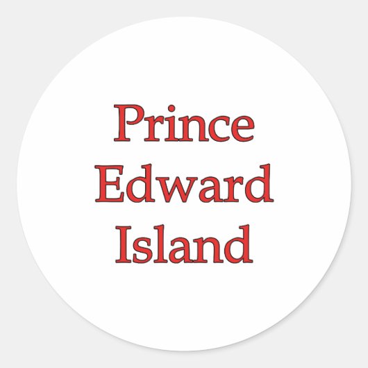 Prince Edward Island Ronde Sticker (Voorkant)