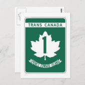 Prince Edward Island, Trans-Canada Highway Sign Briefkaart (Voorkant / Achterkant)