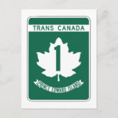 Prince Edward Island, Trans-Canada Highway Sign Briefkaart (Voorkant)
