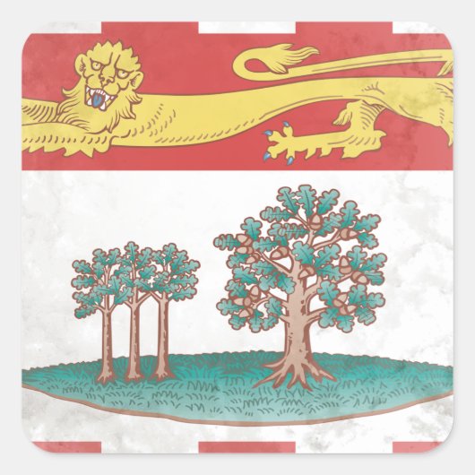 Prince Edward Island Vierkante Sticker (Voorkant)
