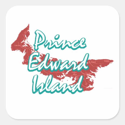Prince Edward Island Vierkante Sticker (Voorkant)