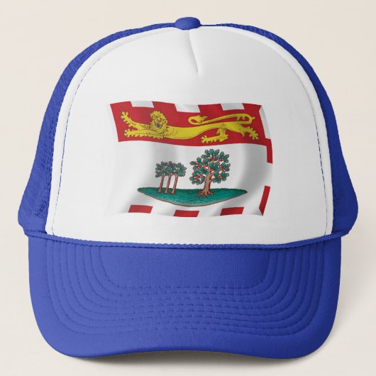 Prince Edward Island Vlag Hoed Trucker Pet (Voorkant)