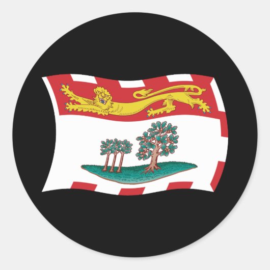 Prince Edward Island Vlagsticker Ronde Sticker (Voorkant)
