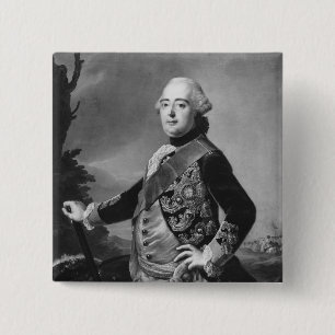 Prince Elector Frederic II van Hessen-Kassel Vierkante Button 5,1 Cm
