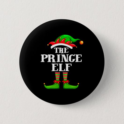 Prince Elf Matching Family Group Christmas Party P Ronde Button 5,7 Cm (Voorkant)