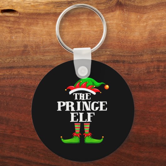 Prince Elf Matching Family Group Christmas Party P Sleutelhanger (Voorkant)