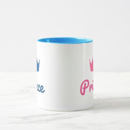 Prince en Princess Modern Typography Coffee Mok (Midden)