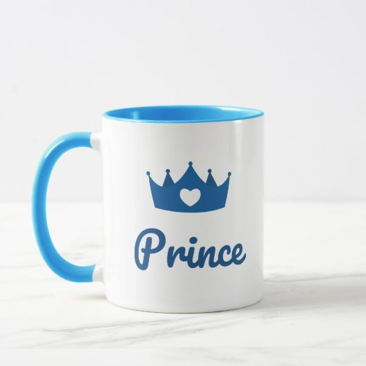 Prince en Princess Modern Typography Coffee Mok (Links)