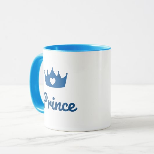 Prince en Princess Modern Typography Coffee Mok (Voorkant links)