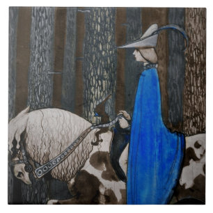 Prince en Tomten door de Bossen Tegeltje