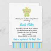 Prince Frog Baby Boy Shower Uitnodiging (Voorkant / Achterkant)