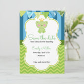 Prince Frog Baby shower Save the Date (Staand voorkant)