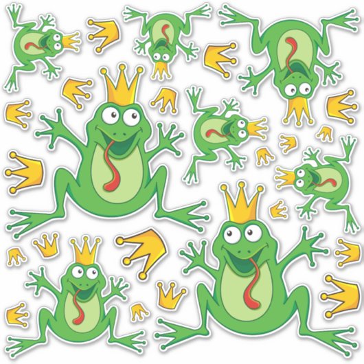 Prince Frog Icon Set Stickers (Voorkant)