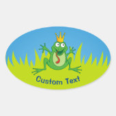 Prince Frog Ovale Sticker (Voorkant)