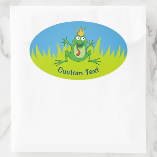 Prince Frog Ovale Sticker (Tas)