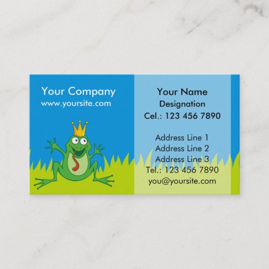 Prince Frog Visitekaartje (Voorkant)