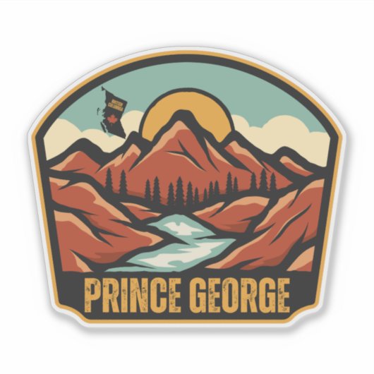 Prince George, Brits-Columbia Sticker (Voorkant)