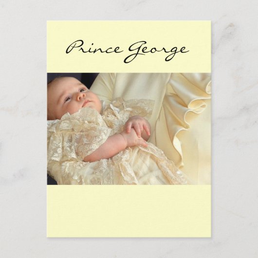 Prince George Christening Briefkaart (Voorkant)