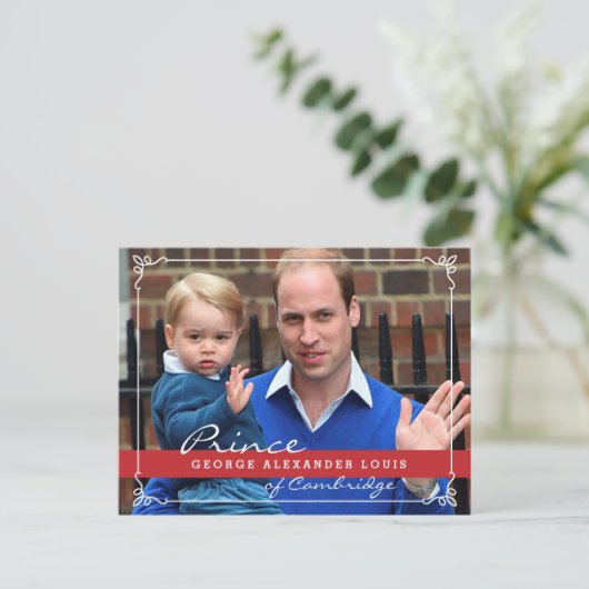 Prince George en Prince William Briefkaart (Staand voorkant)