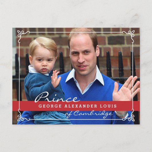 Prince George en Prince William Briefkaart (Voorkant)