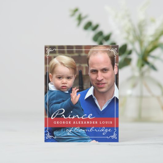 Prince George en Prince William Briefkaart (Staand voorkant)