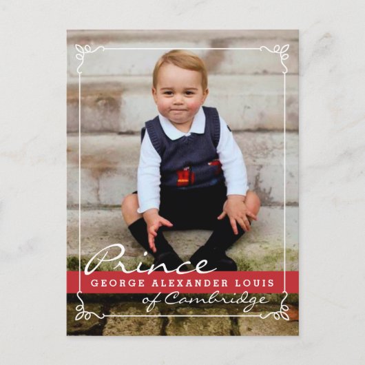 Prince George en Prince William Briefkaart (Voorkant)