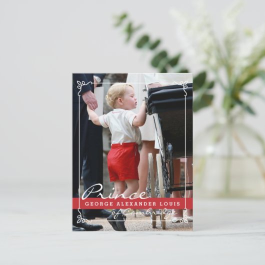 Prince George en Prince William Briefkaart (Staand voorkant)