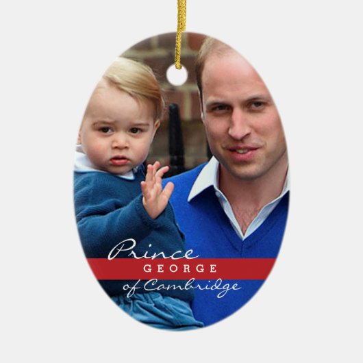 Prince George en Prince William Keramisch Ornament (Voorkant)