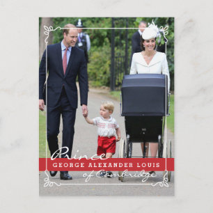 Prince George - Princess Charlotte - William Kate Briefkaart