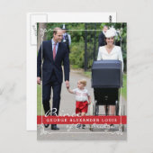 Prince George - Princess Charlotte - William Kate Briefkaart (Voorkant / Achterkant)