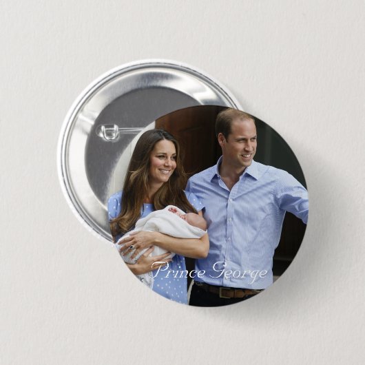Prince George Ronde Button 5,7 Cm (Voorkant /achterkant)