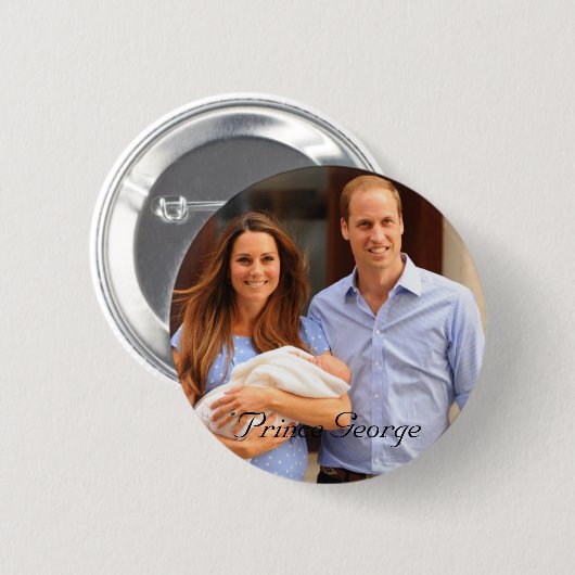 Prince George Ronde Button 5,7 Cm (Voorkant /achterkant)