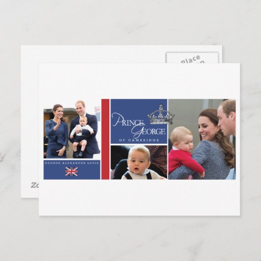 Prince George - William & Kate Briefkaart (Voorkant / Achterkant)