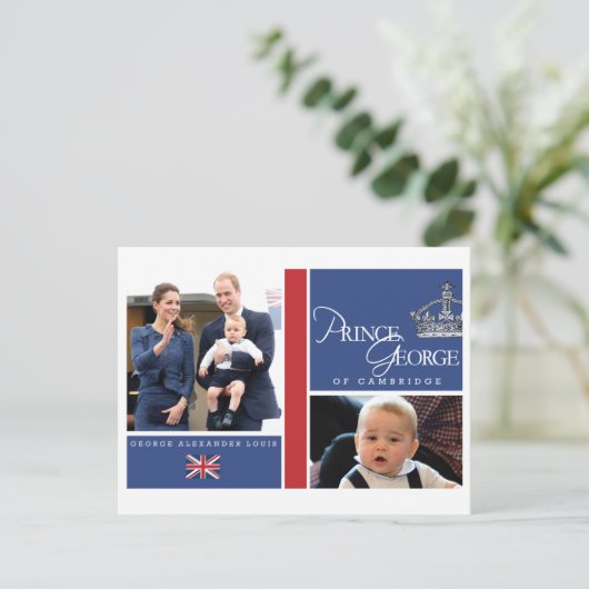 Prince George - William & Kate Briefkaart (Staand voorkant)