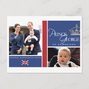 Prince George - William & Kate Briefkaart
