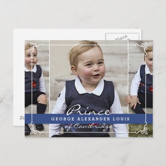 Prince George - William & Kate Briefkaart (Voorkant / Achterkant)