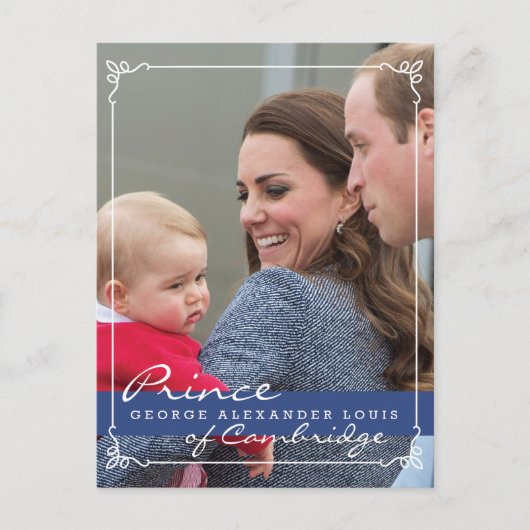 Prince George - William & Kate Briefkaart (Voorkant)