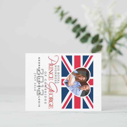Prince George - William & Kate Briefkaart (Staand voorkant)