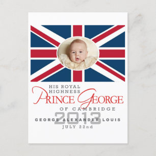 Prince George - William & Kate Briefkaart