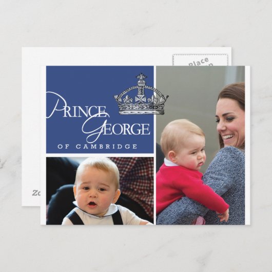 Prince George - William & Kate Briefkaart (Voorkant / Achterkant)